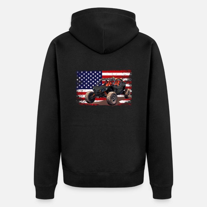 UTV SXS Racing - Veste à capuche bio Premium Unisexe - noir
