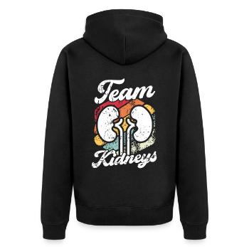 Néphrologie Infirmière Emploi médical Médecine Soins infirmiers - Veste à capuche bio Premium Unisexe - noir - Dos - Nico (187cm)
