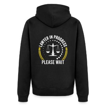 Avocat Travaux en cours Veuillez patienter Avocat - Veste à capuche bio Premium Unisexe - noir - Dos - Nico (187cm)