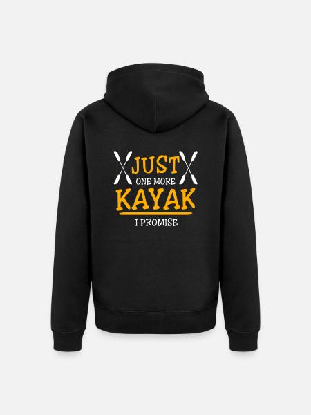 Kajak Kajaking - Unisex Premium Bio Zip Hoodie - Schwarz