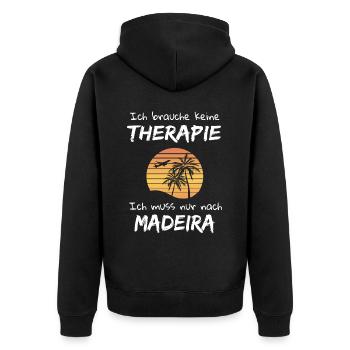 Madère Vacances Île Atlantique Portugal Cadeau - Veste à capuche bio Premium Unisexe - noir - Dos - Nico (187cm)