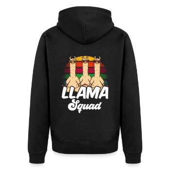 Lama Squad Llama Dictons Lamas Animal Lamas - Veste à capuche bio Premium Unisexe - noir - Dos - Nico (187cm)