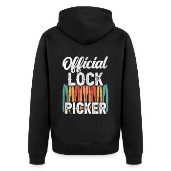 Serrure officielle Cracker Lock Pick Lock - Veste à capuche bio Premium Unisexe - noir - Dos - Nico (187cm)