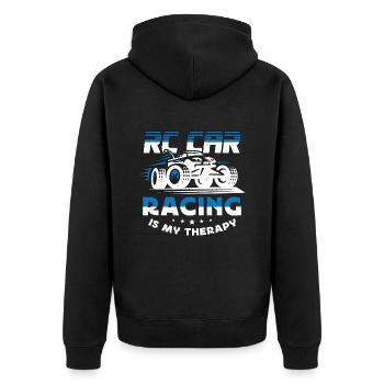 RC Model Racing RC Car Racing Is My Therapy RC Car - Unisex Premium Bio Zip Hoodie - Schwarz - Hinten - Nico (187cm)