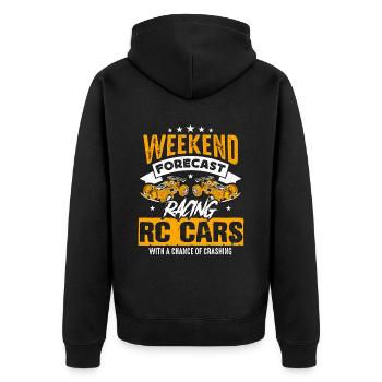 RC Model Racing Weekend Forecast Racing Rc Model - Unisex Premium Bio Zip Hoodie - Schwarz - Hinten - Nico (187cm)