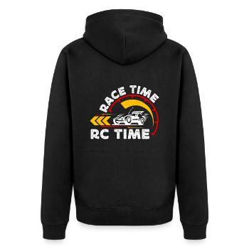RC Model Racing Race Time RC Time Radio Controlled - Unisex Premium Organic Zip Hoodie - black - Back - Nico (187cm)