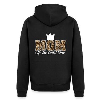 Mutter Der Wilden Einen 1. Geburtstag Frauen - Unisex Premium Bio Zip Hoodie - Schwarz - Hinten - Nico (187cm)