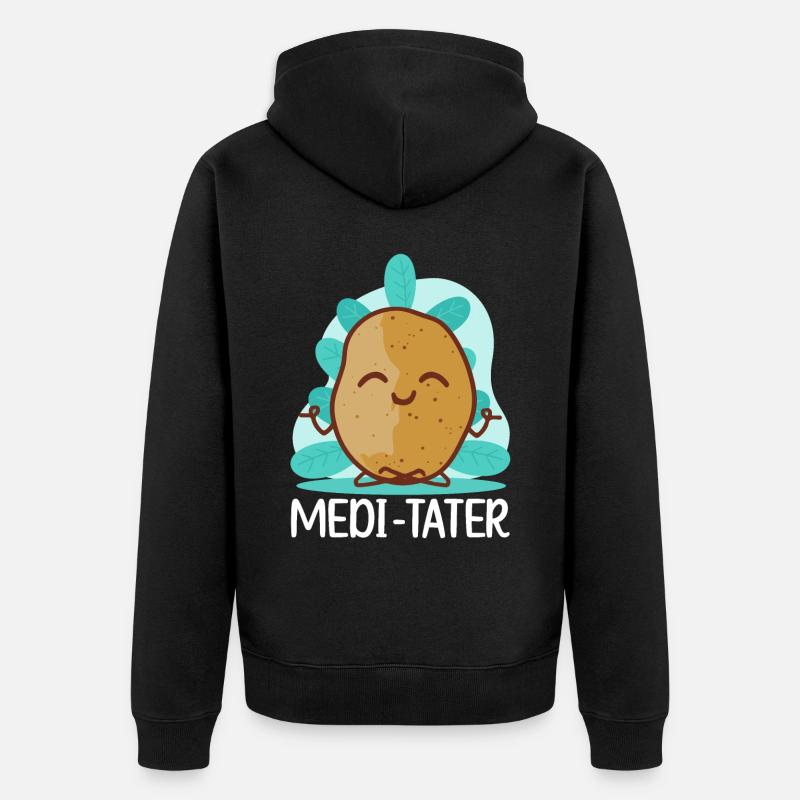 Bouddhisme Bouddha bouddhiste Patate - Veste à capuche bio Premium Unisexe - noir