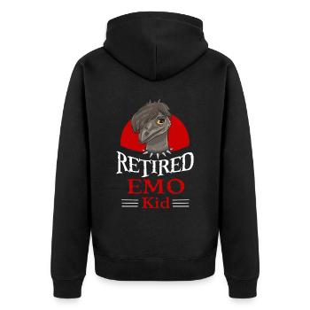 Emo Boy Emo Girl Emu Bird Emocore Punk Aesthetics - Unisex Premium Organic Zip Hoodie - black - Back - Nico (187cm)