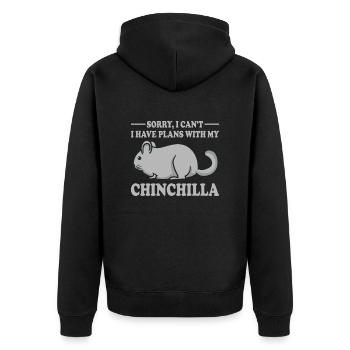 Chinchillas Citation Funny Chinchilla - Veste à capuche bio Premium Unisexe - noir - Dos - Nico (187cm)