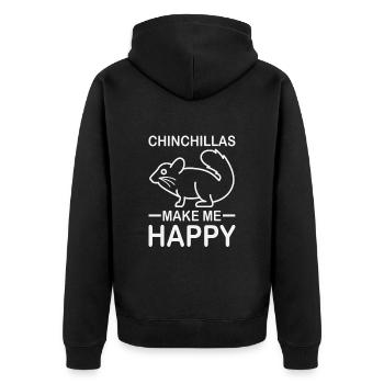 Chinchillas Citation Funny Chinchilla - Veste à capuche bio Premium Unisexe - noir - Dos - Nico (187cm)