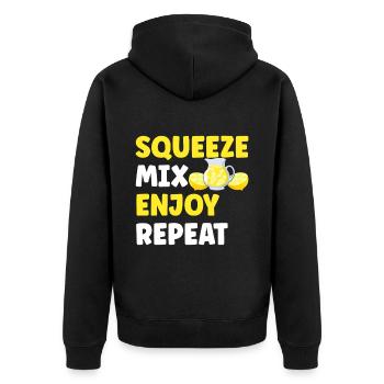 Lemonade Lemonade stand - Unisex Premium Organic Zip Hoodie - black - Back - Nico (187cm)