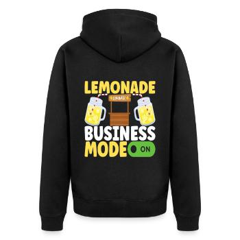 Lemonade Lemonade stand - Unisex Premium Organic Zip Hoodie - black - Back - Nico (187cm)