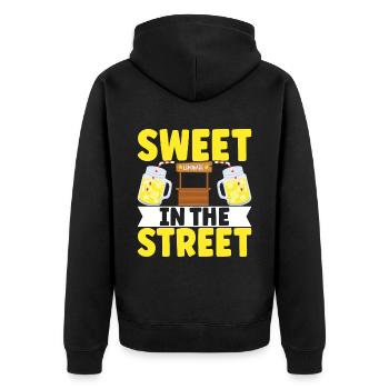 Lemonade Lemonade stand - Unisex Premium Organic Zip Hoodie - black - Back - Nico (187cm)