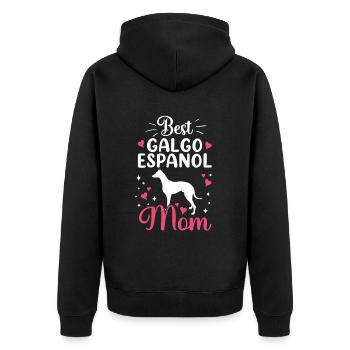 Meilleur Galgo Español Maman Lévrier espagnol - Veste à capuche bio Premium Unisexe - noir - Dos - Nico (187cm)