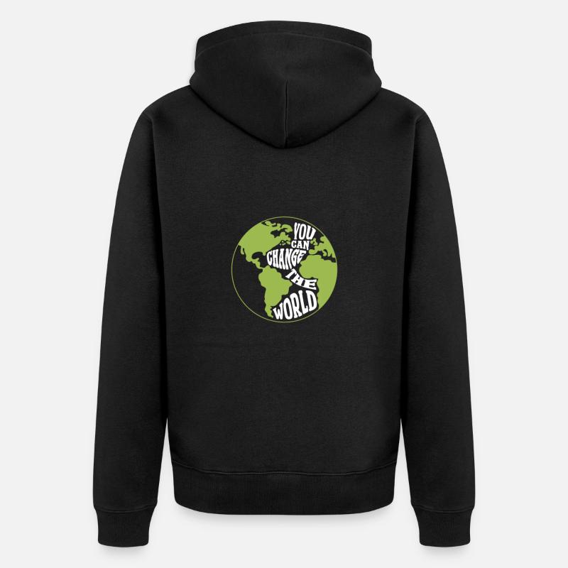 Changement climatique - Veste à capuche bio Premium Unisexe - noir