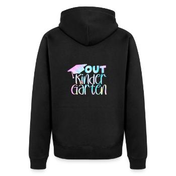 Kindergarten Child School Enrollment School Gift - Unisex Premium Organic Zip Hoodie - black - Back - Nico (187cm)
