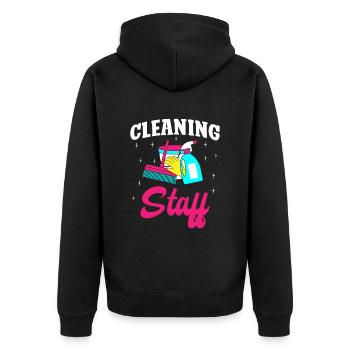 From 250km/h my broom pulls a little to the right - Unisex Premium Organic Zip Hoodie - black - Back - Nico (187cm)