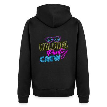 Malle Party Crew - Unisex Premium Organic Zip Hoodie - black - Back - Nico (187cm)