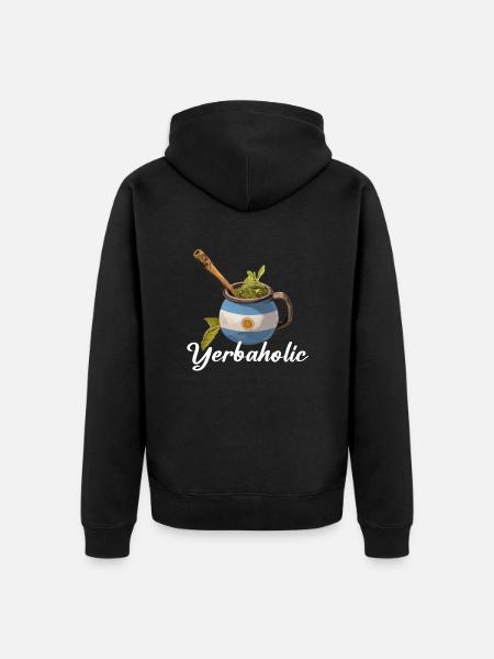 Yerba Mate argentina - Unisex Premium Organic Zip Hoodie - black
