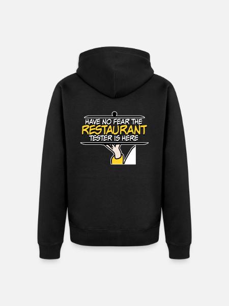 Restaurant Restauranttester Essen - Unisex Premium Organic Zip Hoodie - black