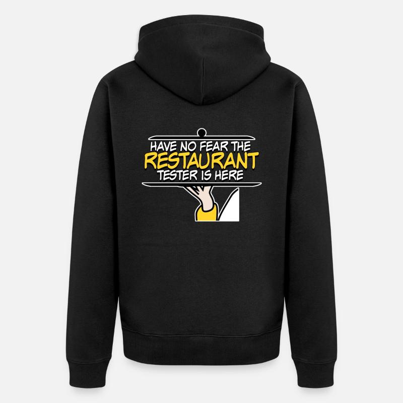 Restaurant Restauranttester Essen - Unisex Premium Bio Zip Hoodie - Schwarz