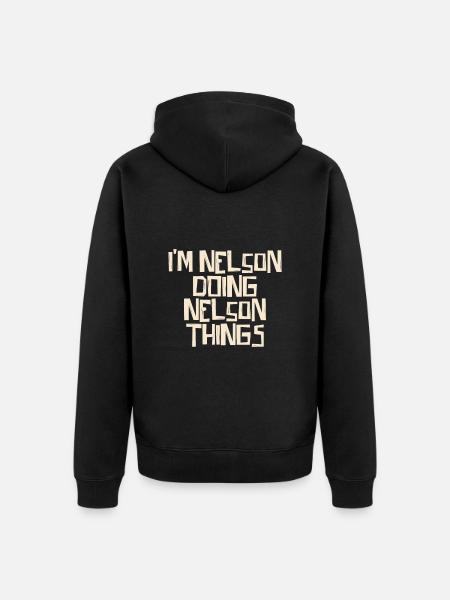 I'm Nelson doing Nelson things - Unisex Premium Organic Zip Hoodie - black