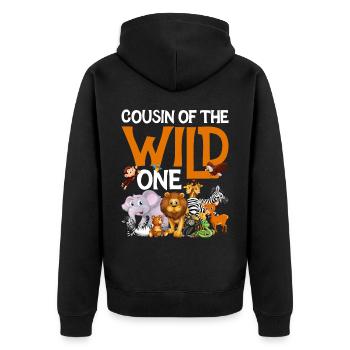 Safari Faune Afrique Le Big 5 Zoologie - Veste à capuche bio Premium Unisexe - noir - Dos - Nico (187cm)