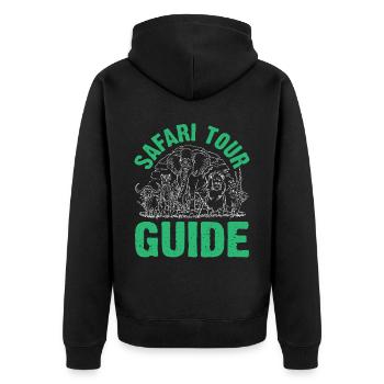 Safari Faune Afrique Le Big 5 Zoologie - Veste à capuche bio Premium Unisexe - noir - Dos - Nico (187cm)