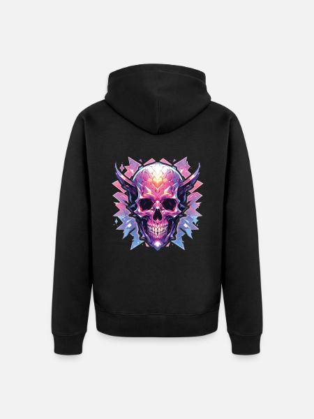 Skull Skull Pirate Skull Skulls Fantasy - Veste à capuche bio Premium Unisexe - noir