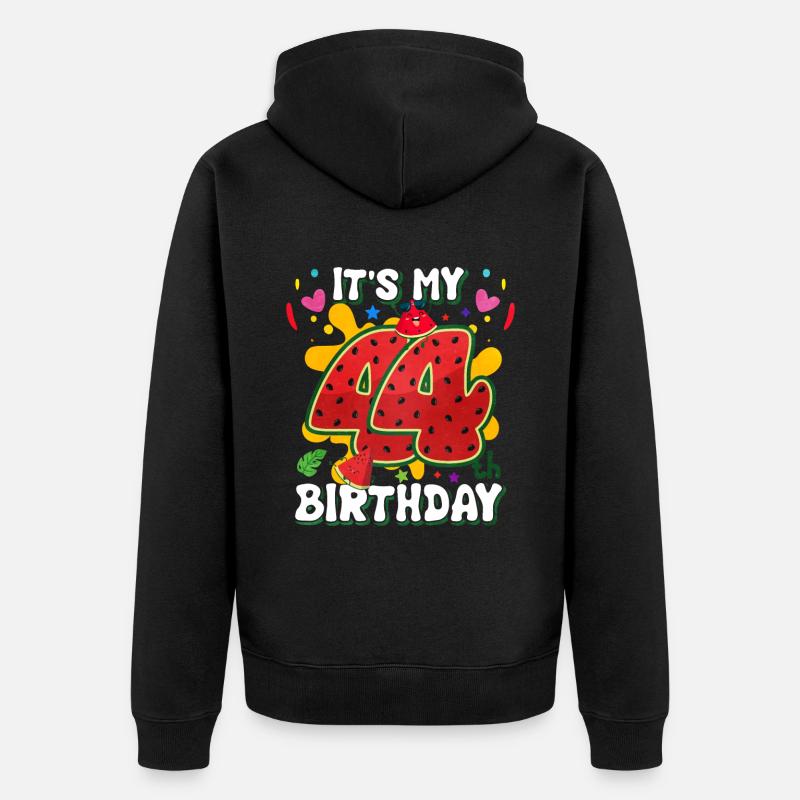 44e anniversaire Pastèque - Veste à capuche bio Premium Unisexe - noir