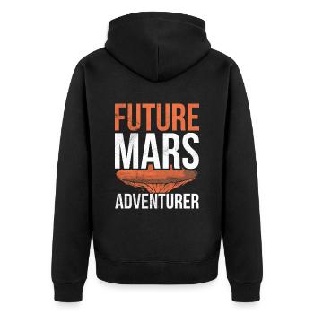 Future Mars Adventurer Astronaut Planet - Veste à capuche bio Premium Unisexe - noir - Dos - Nico (187cm)