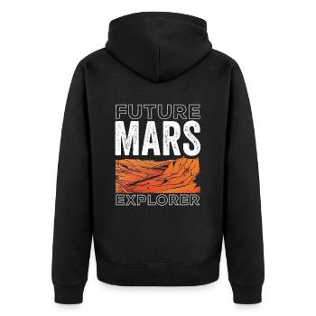 Future Mars Explorer Astronaut Planet - Veste à capuche bio Premium Unisexe - noir - Dos - Nico (187cm)