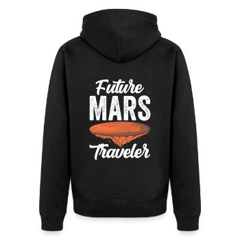Futur astronaute de Mars Traveler Planet - Veste à capuche bio Premium Unisexe - noir - Dos - Nico (187cm)