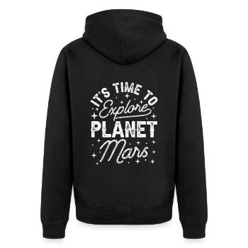 Il est temps d’explorer la planète Mars - Veste à capuche bio Premium Unisexe - noir - Dos - Nico (187cm)
