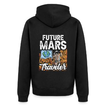 Futur astronaute de Mars Traveler Planet - Veste à capuche bio Premium Unisexe - noir - Dos - Nico (187cm)