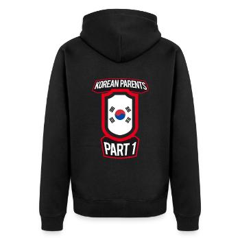 Best Parenting Korean Parents Part 1 - Unisex Premium Organic Zip Hoodie - black - Back - Nico (187cm)