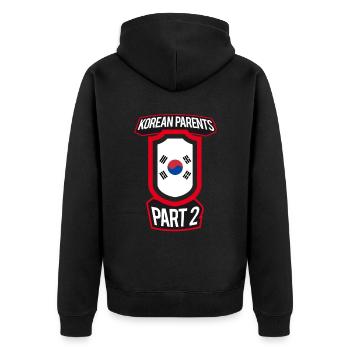 Best Parenting Korean Parents Part 2 - Unisex Premium Organic Zip Hoodie - black - Back - Nico (187cm)