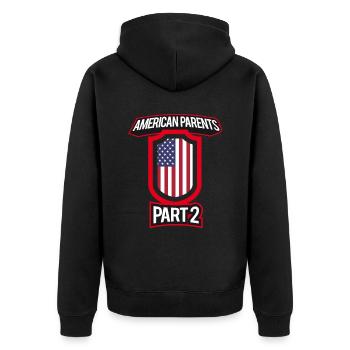 Best Parenting American Parents Part 2 - Unisex Premium Organic Zip Hoodie - black - Back - Nico (187cm)