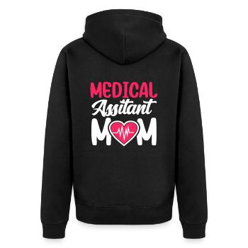 Medical Assistant Mother Medical - Unisex Premium Organic Zip Hoodie - black - Back - Nico (187cm)