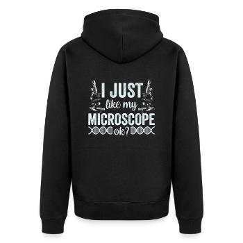 J’aime vraiment mon microscope Microscope - Veste à capuche bio Premium Unisexe - noir - Dos - Nico (187cm)