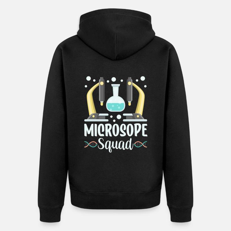 Microscope Team Dictons Microscopes Microscopes - Veste à capuche bio Premium Unisexe - noir