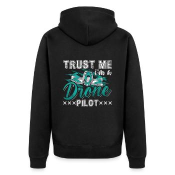 Drone Racing Croyez-moi, je suis un pilote de drone Quadcopter - Veste à capuche bio Premium Unisexe - noir - Dos - Nico (187cm)