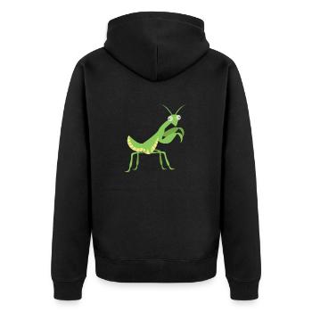 Mante religieuse Insectes Animaux de compagnie - Veste à capuche bio Premium Unisexe - noir - Dos - Nico (187cm)