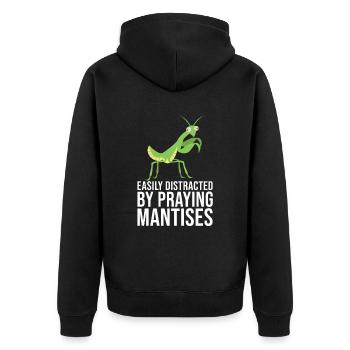 Mante religieuse Insectes Animaux de compagnie - Veste à capuche bio Premium Unisexe - noir - Dos - Nico (187cm)