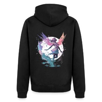 Danse Aquarelle Fairy Girls Danseuse Ballet Butte - Veste à capuche bio Premium Unisexe - noir - Dos - Nico (187cm)