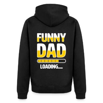 Bester Vater Aller Zeiten Vaterschaft Papa Papa - Unisex Premium Bio Zip Hoodie - Schwarz - Hinten - Nico (187cm)