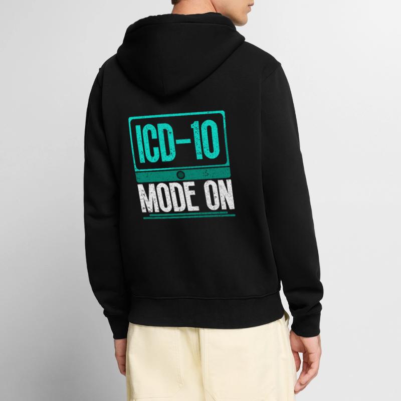 Coding Specialist ICD-10 Mode On Unisex Premium Organic Zip Hoodie