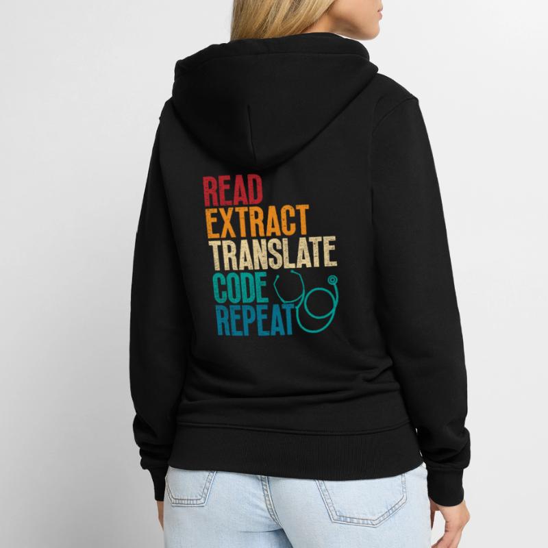 Coding Specialist Medical Encoder Unisex Premium Organic Zip Hoodie