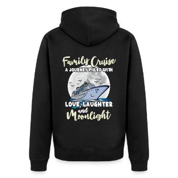 Cruise Family Cruise - Unisex Premium Organic Zip Hoodie - black - Back - Nico (187cm)